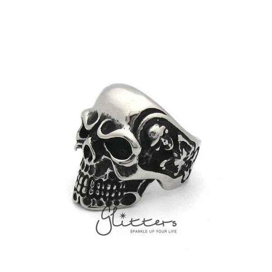 Stainless Steel Gothic Skull Cast Mens Ring
