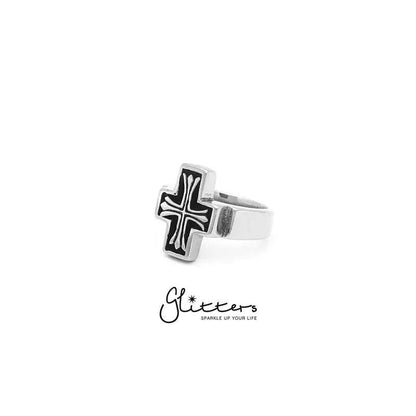 Stainless Steel Cross Cast Ring.