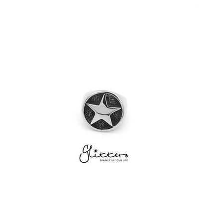 Stainless Steel Star Cast Ring.