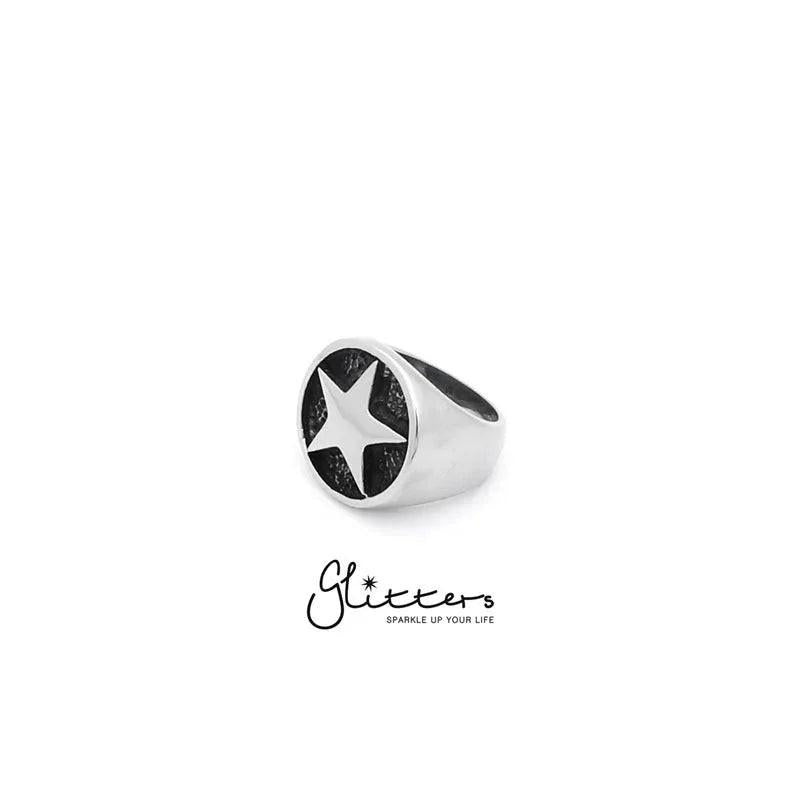 Stainless Steel Star Cast Ring.