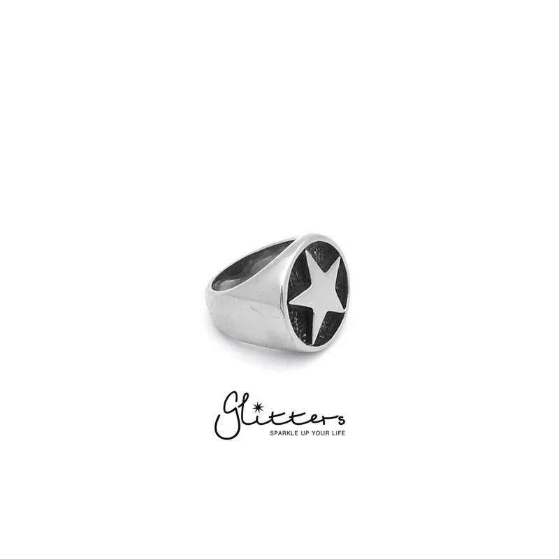 Stainless Steel Star Cast Ring.