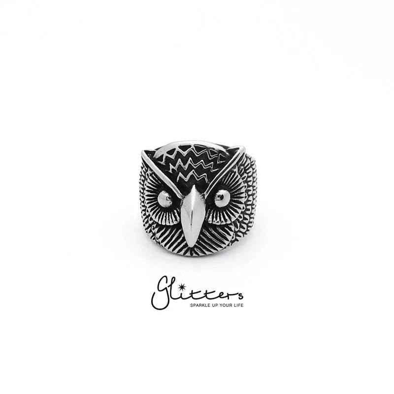 Stainless Steel Owl Cast Ring