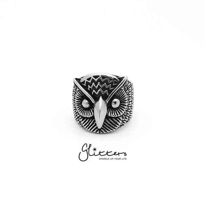 Stainless Steel Owl Cast Ring