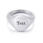Personalised Stainless Steel Oval Signet Blank Plain Ring