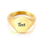 Personalised Stainless Steel Oval Signet Blank Plain Ring