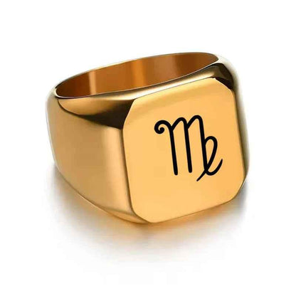 Personalised Stainless Steel Square Shape Ring
