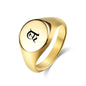 Personalised Stainless Steel Round Signet Ring