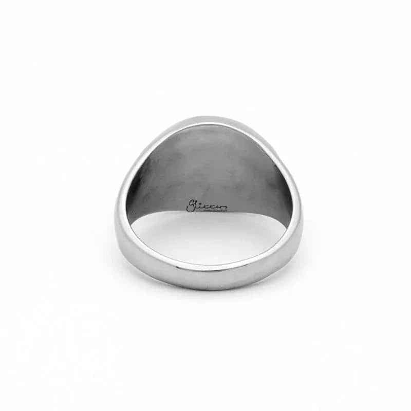 Valknut Stainless Steel Ring with Helm of Awe Symbol
