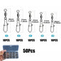 Stainless Steel Fishing Swivel Snaps – 50/100/200pcs Habicare