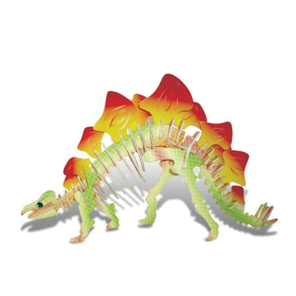 Illuminated 3D Stegosaurus puzzle by 9eight5, featuring a detailed dinosaur figure with internal lighting.
