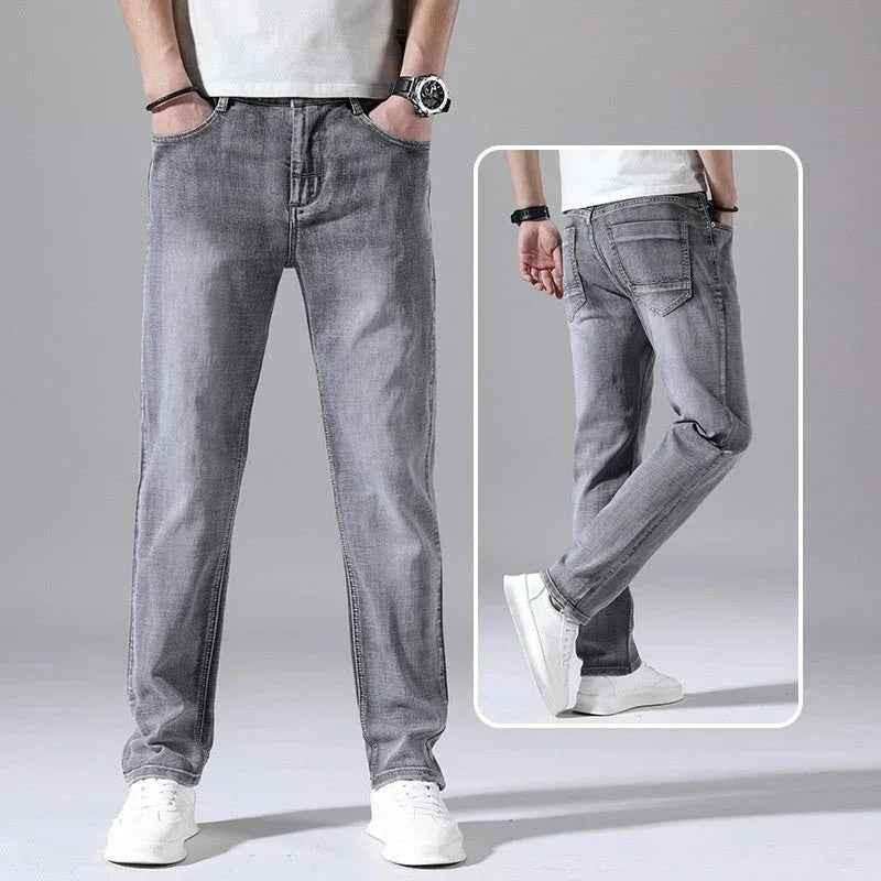 Straight-Leg Denim Pants for Men