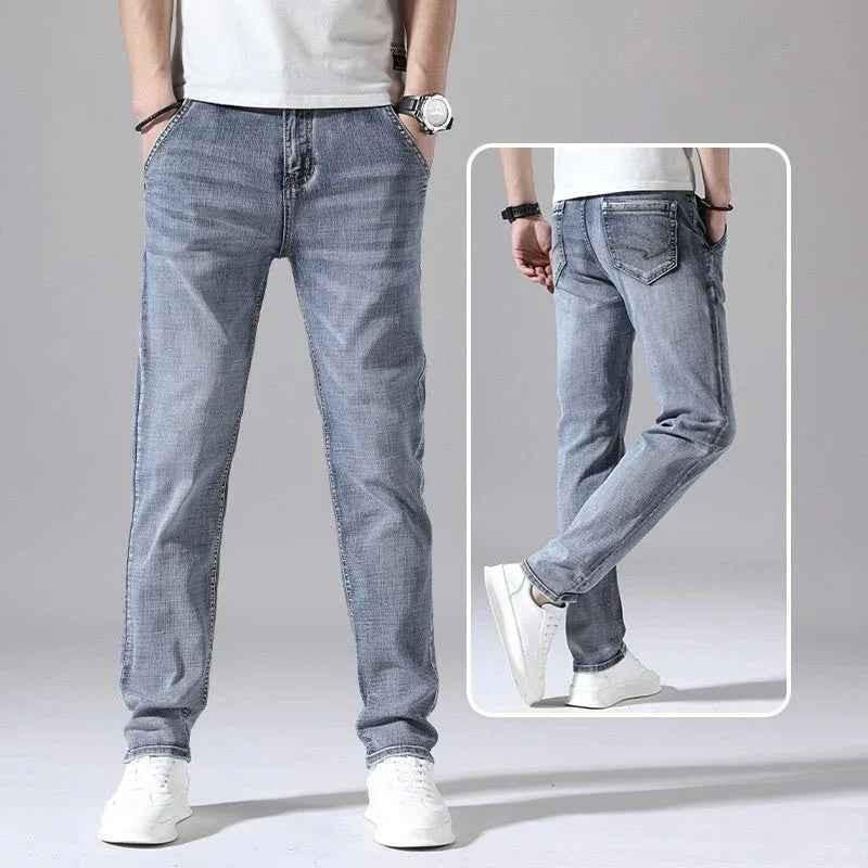 Straight-Leg Denim Pants for Men