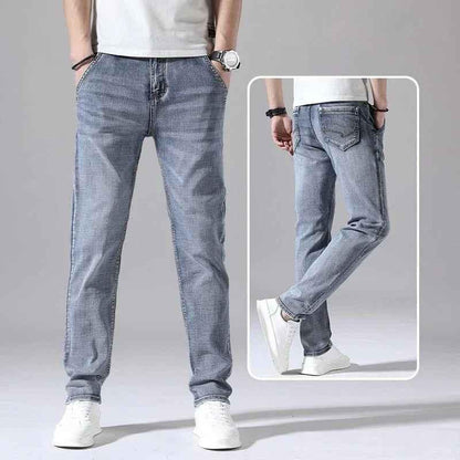 Straight-Leg Denim Pants for Men