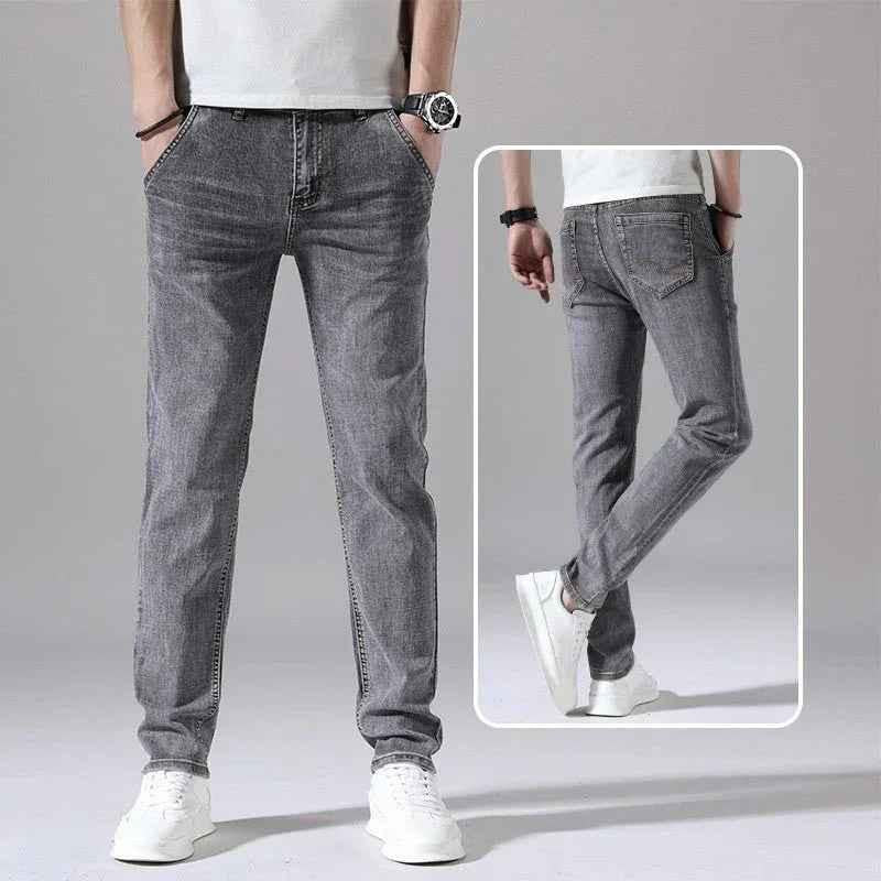 Straight-Leg Denim Pants for Men