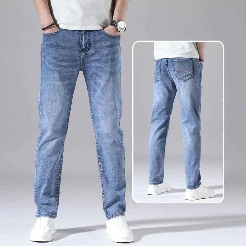 Straight-Leg Denim Pants for Men