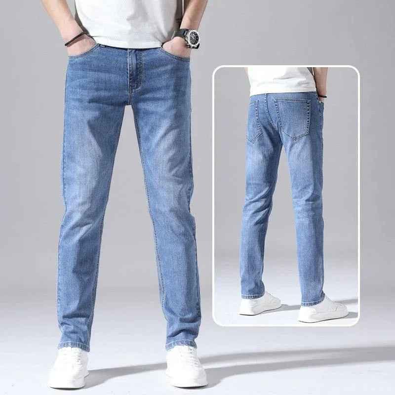 Straight-Leg Denim Pants for Men