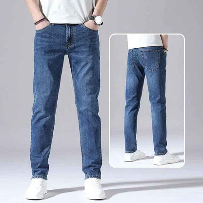 Straight-Leg Denim Pants for Men