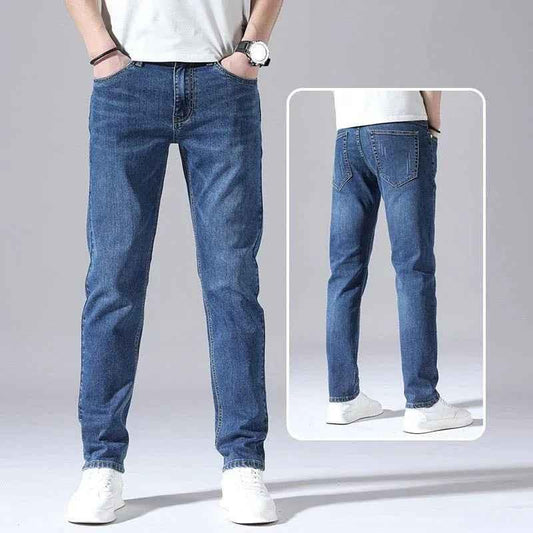 Straight-Leg Denim Pants for Men