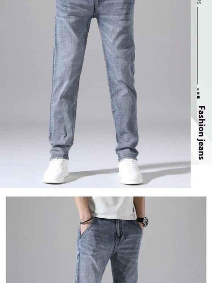 Straight-Leg Denim Pants for Men