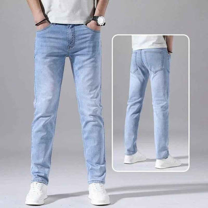 Straight-Leg Denim Pants for Men