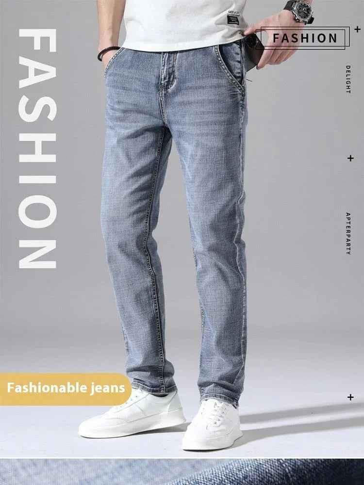 Straight-Leg Denim Pants for Men