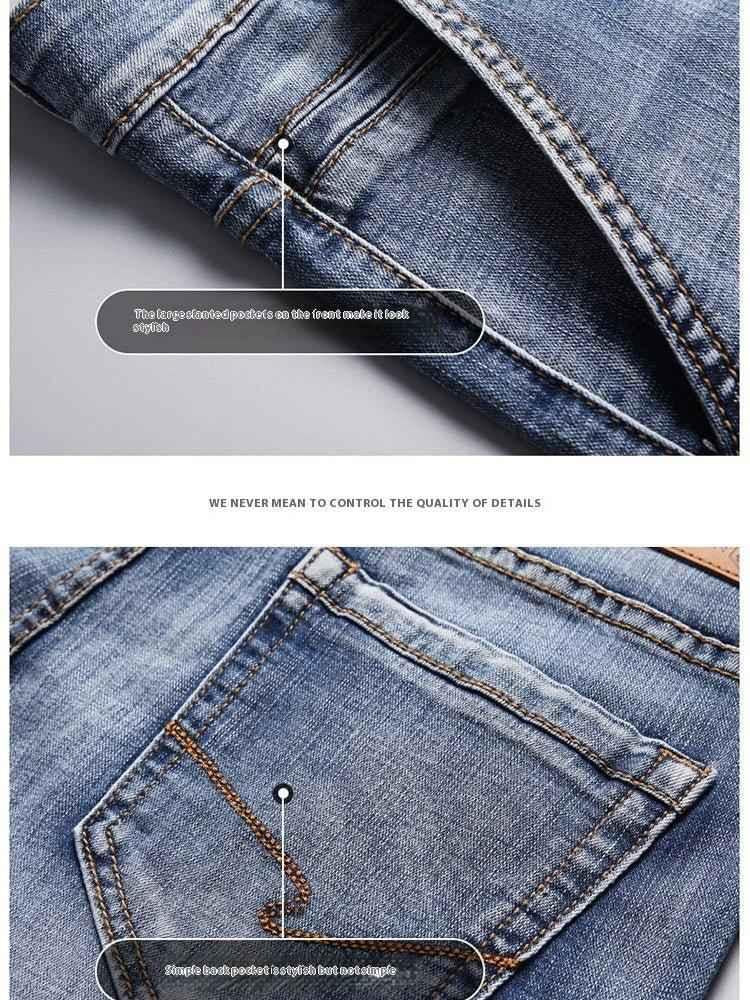 Straight-Leg Denim Pants for Men