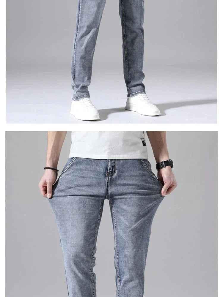 Straight-Leg Denim Pants for Men