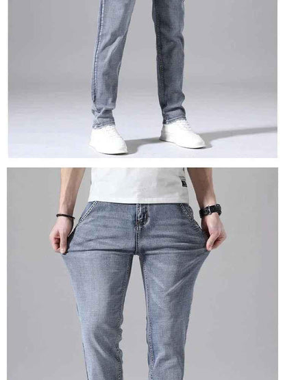 Straight-Leg Denim Pants for Men