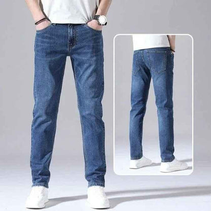 Straight-Leg Denim Pants for Men