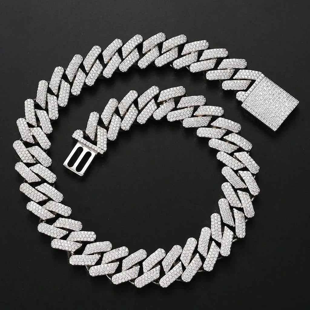 Golden Ultimate Iced Hip Hop Chain necklace by Stylish 3Sixty5, 8-inch jewelry with a bold, iced design for stylish streetwear looks.