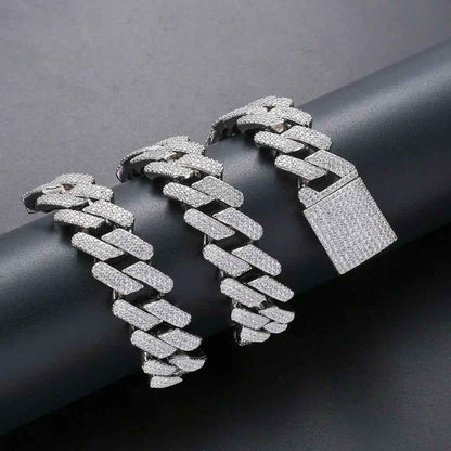 Golden Ultimate Iced Hip Hop Chain necklace by Stylish 3Sixty5, 8-inch jewelry with bold, sparkling iced design.