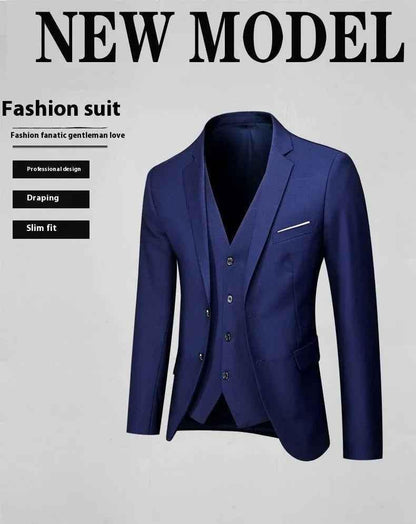 Stylish 3Sixty5 men's gray cotton suit outfit set with two-button jacket and matching pants, perfect for formal occasions.