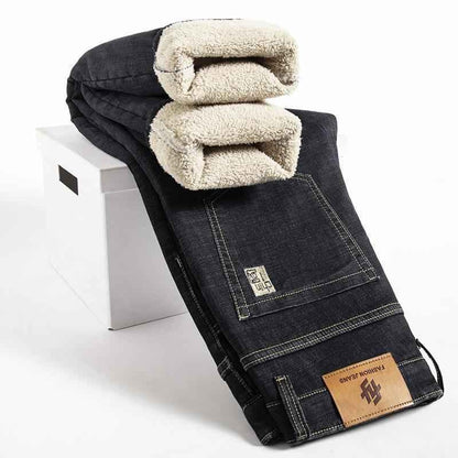 Dark blue Stylish 3Sixty5 Ultimate Fleece Straight Pants laid flat showing waistband and straight-leg fit.