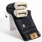 Dark blue Stylish 3Sixty5 Ultimate Fleece Straight Pants laid flat showing waistband and straight-leg fit.