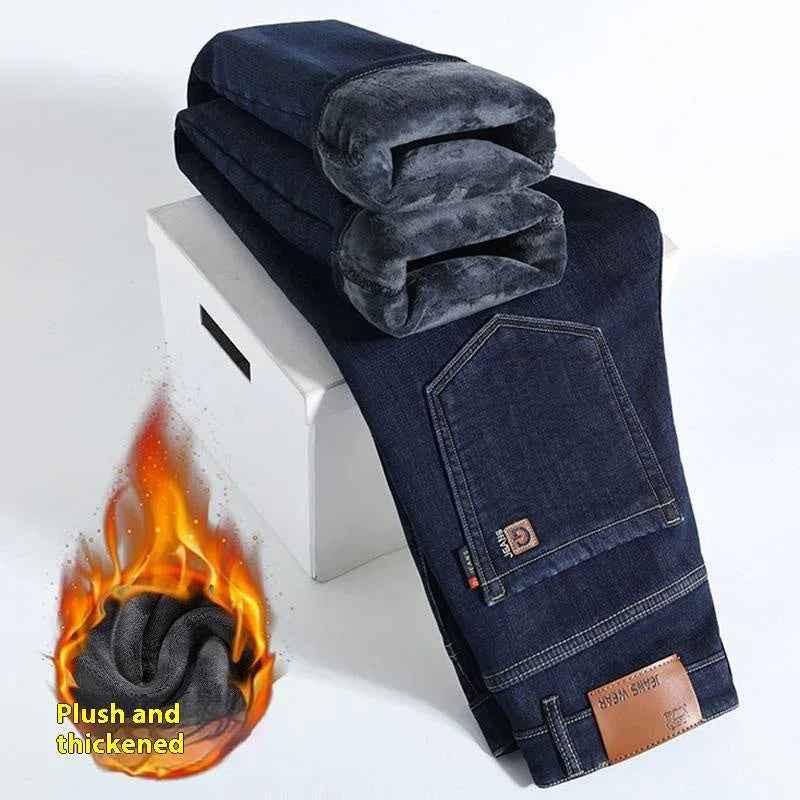 Dark blue Stylish 3Sixty5 Ultimate Fleece Straight Pants, front view showing comfortable fit and soft fleece fabric.