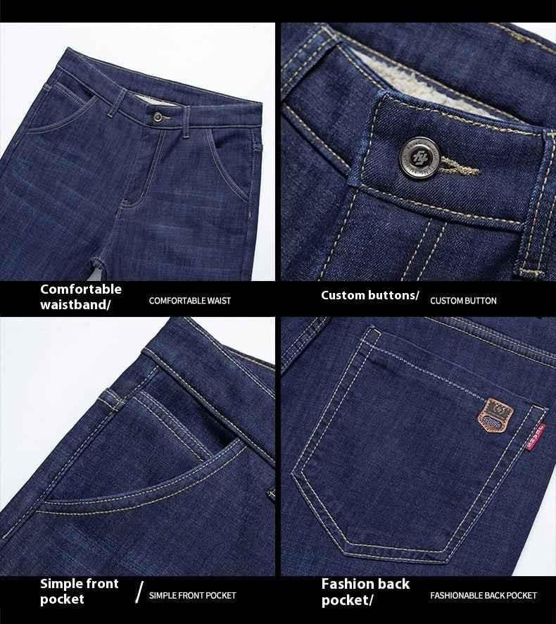 Dark blue Stylish 3Sixty5 Ultimate Fleece Straight Pants, full-length view showing relaxed fit and comfortable waistband.