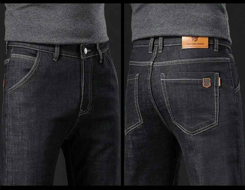 Dark blue Stylish 3Sixty5 Ultimate Fleece Straight Pants shown on a model, featuring a relaxed fit and comfortable fleece fabric.
