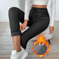 Black women's chic stretch yoga pants by Stylish 3Sixty5, fitted and comfortable for active wear and casual outfits.