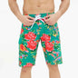 Stylish 3Sixty5 Ocean Drift plus size beach shorts with floral pattern and adjustable waistband, perfect for summer beachwear.