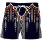 Stylish 3Sixty5 retro striped men's shorts featuring vintage-inspired design and classic summer fashion style.