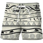 Stylish 3Sixty5 men's retro striped shorts with vintage design, featuring bold horizontal stripes and classic fit.