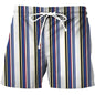 Stylish 3Sixty5 men's retro striped shorts with vintage design, featuring bold horizontal stripes and classic casual fit.