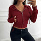 Stylish 3Sixty5 dark gray slim zip-up coat for women, featuring a modern top design with a sleek, fitted silhouette.