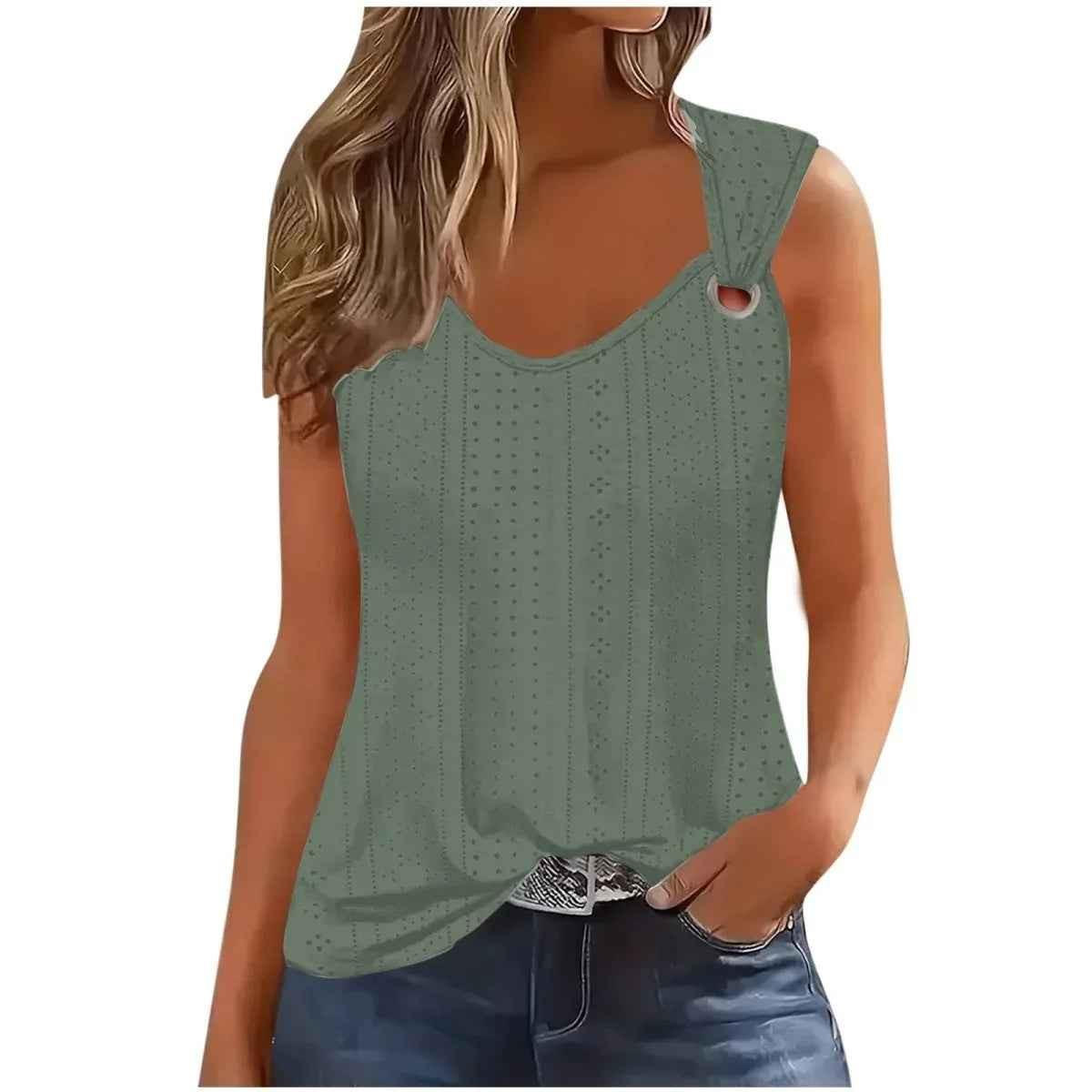 Black Essential Seamline Tank top for women by Stylish 3Sixty5, featuring a fitted design and seamless construction.