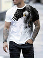 Stylish 3Sixty5 Apex Eagle men's statement tee in DXL and XS, featuring a bold eagle graphic on a casual tops style.