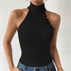 Tight Ribbed Knit Top for Women