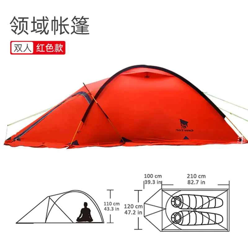 Winter Double Layer Waterproof Camping Tent for Hiking - 4-Season 2-Person Shelter