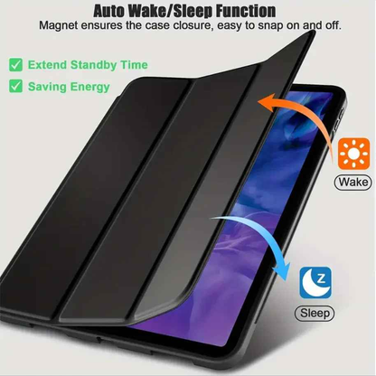 Black TechPlus iPad Air 5 case for 10.9-inch tablet, with a sleek protective design and precise cutouts.
