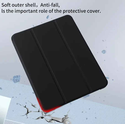 Black TechPlus iPad Air 5 case for 10.9-inch tablet shown with snug fit and textured surface.