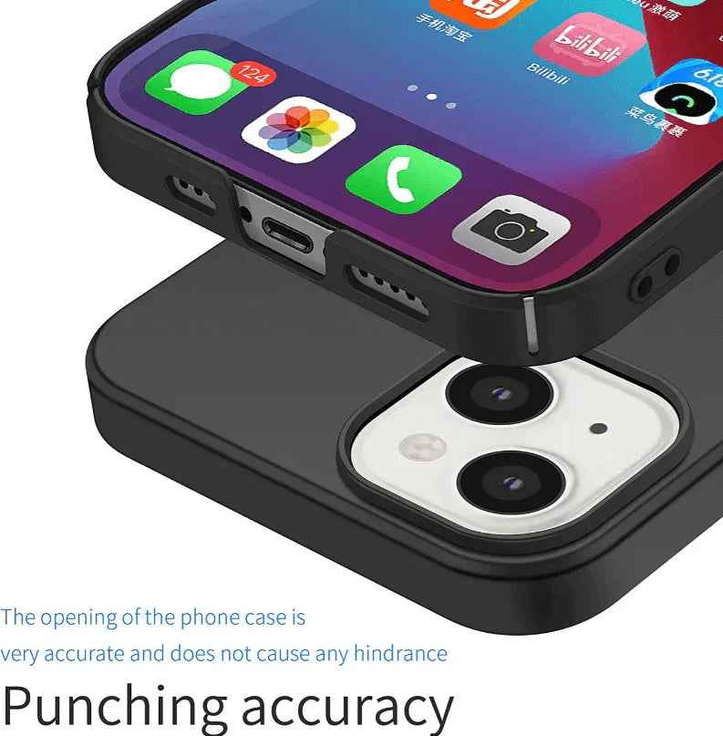 Black silicone case for iPhone 15 Plus by TechPlus, soft protective cover with a smooth finish and snug fit.